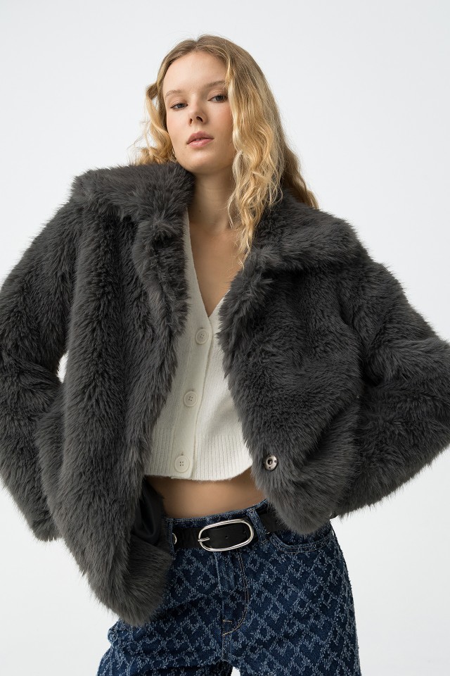 Furry Gray Coat