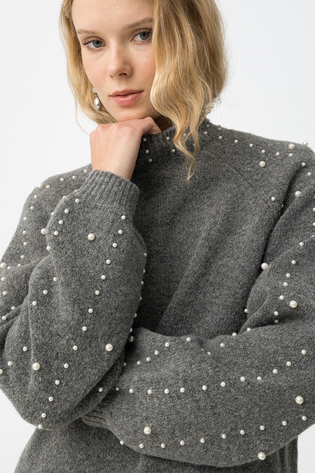 Camisola Cinza Tricotada Camisola Cinza Tricotada