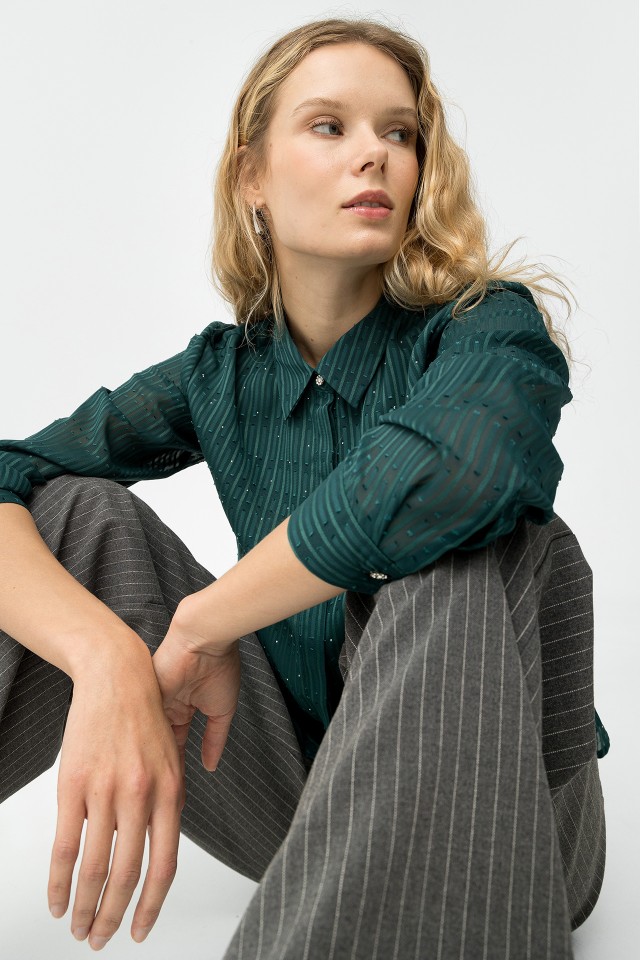 Camisa Verde Transparente