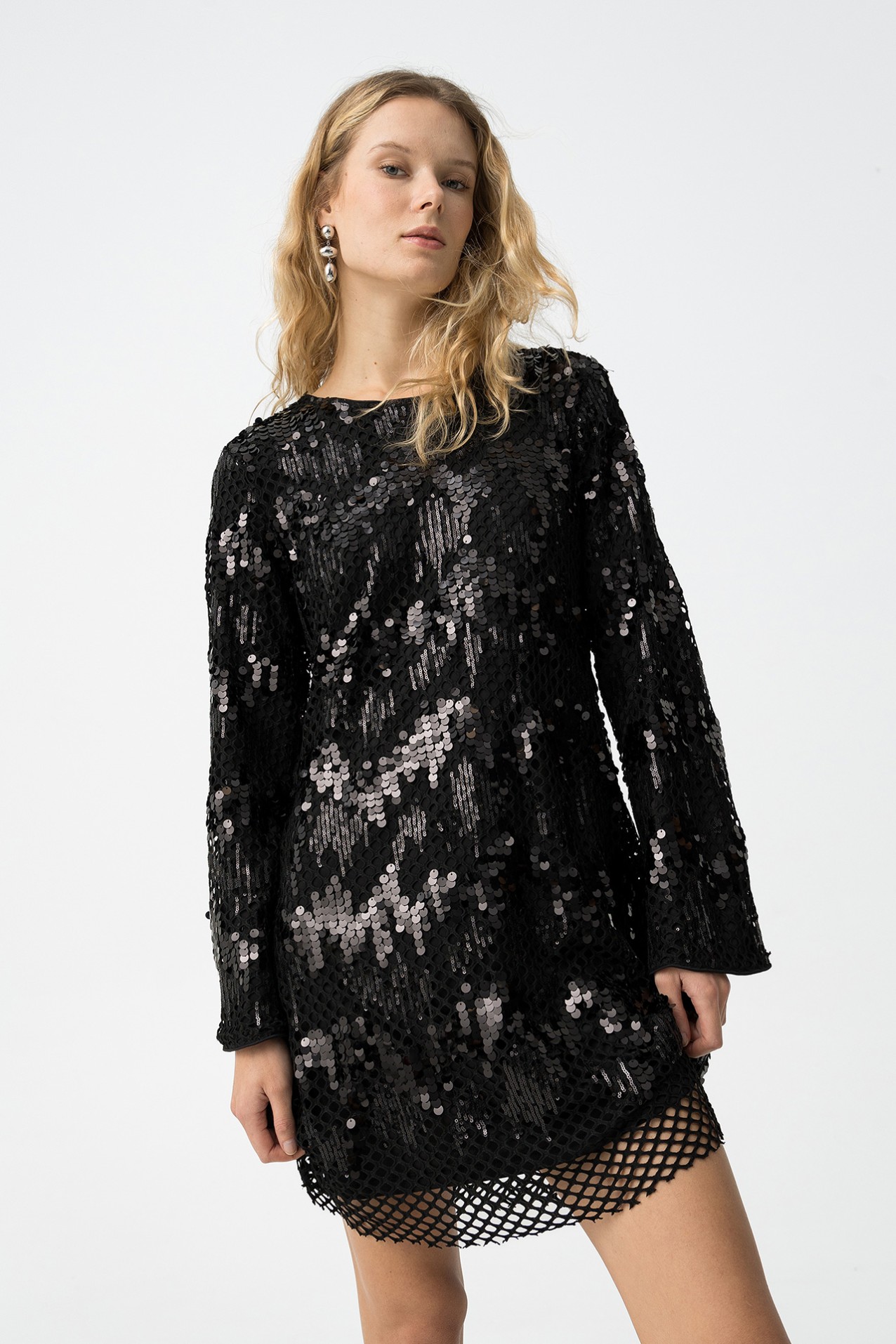 Black Sequin Dress