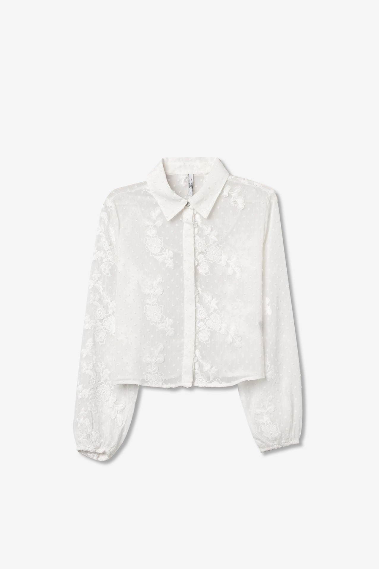 Sheer Floral Long Sleeve Shirt