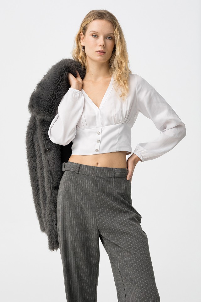 Blusa Cropped Elegante