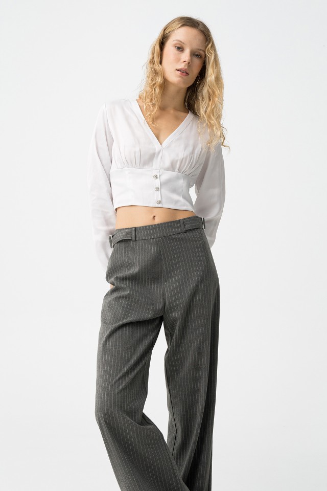 Blusa Cropped Elegante Blusa Cropped Elegante