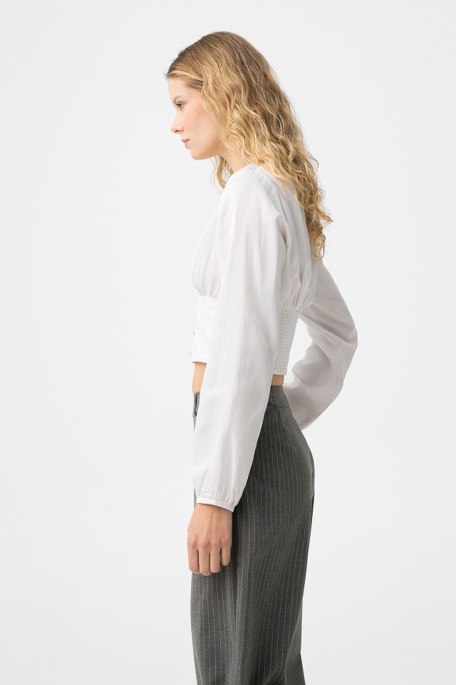 Blusa Cropped Elegante Blusa Cropped Elegante