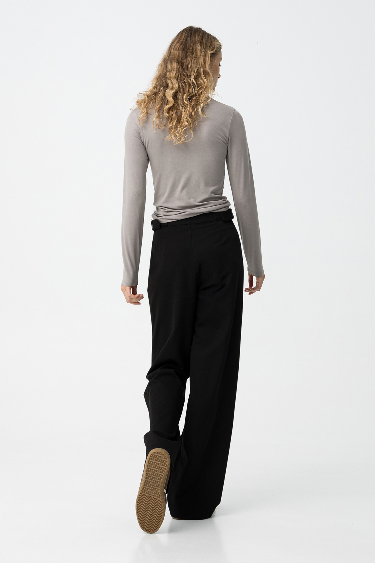 Black Straight-Leg Trousers