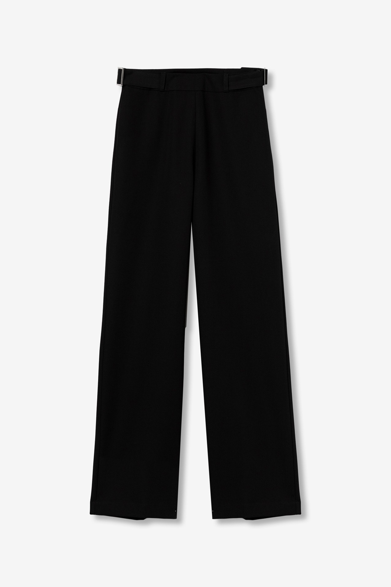 Black Straight-Leg Trousers