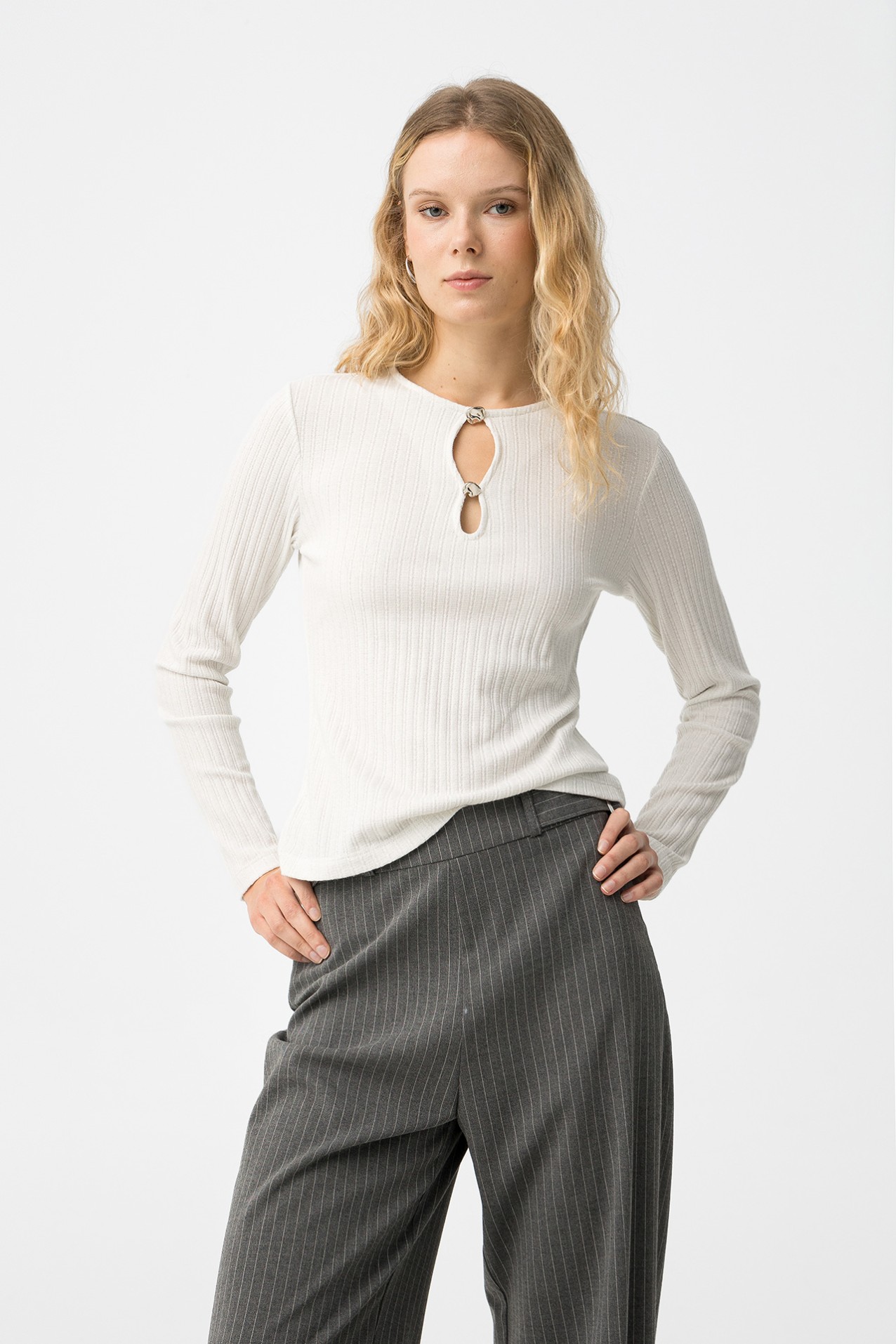 T-shirt Slim Manga Comprida