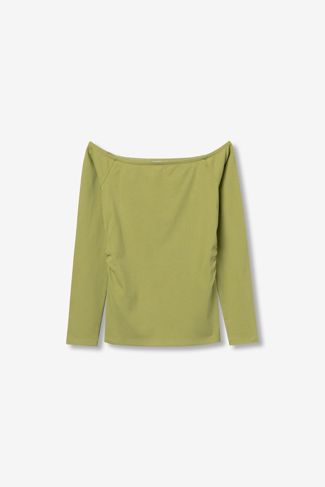 T-shirt verde manga larga