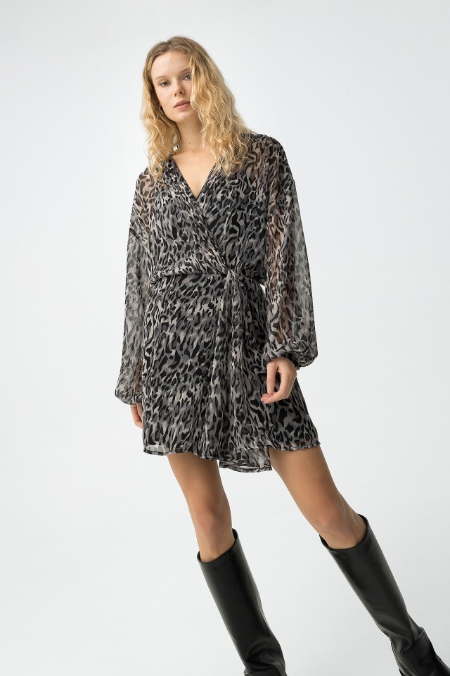 Animal Print Flowy Dress