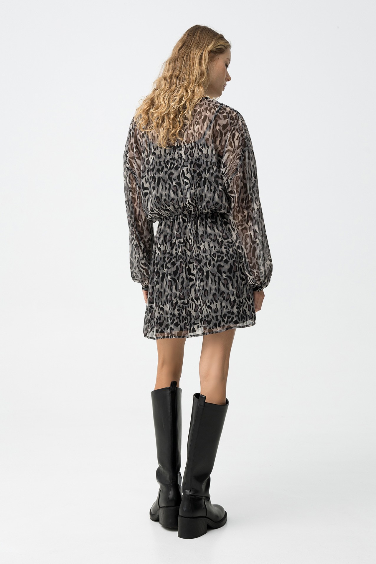 Vestido Animal Print Fluido