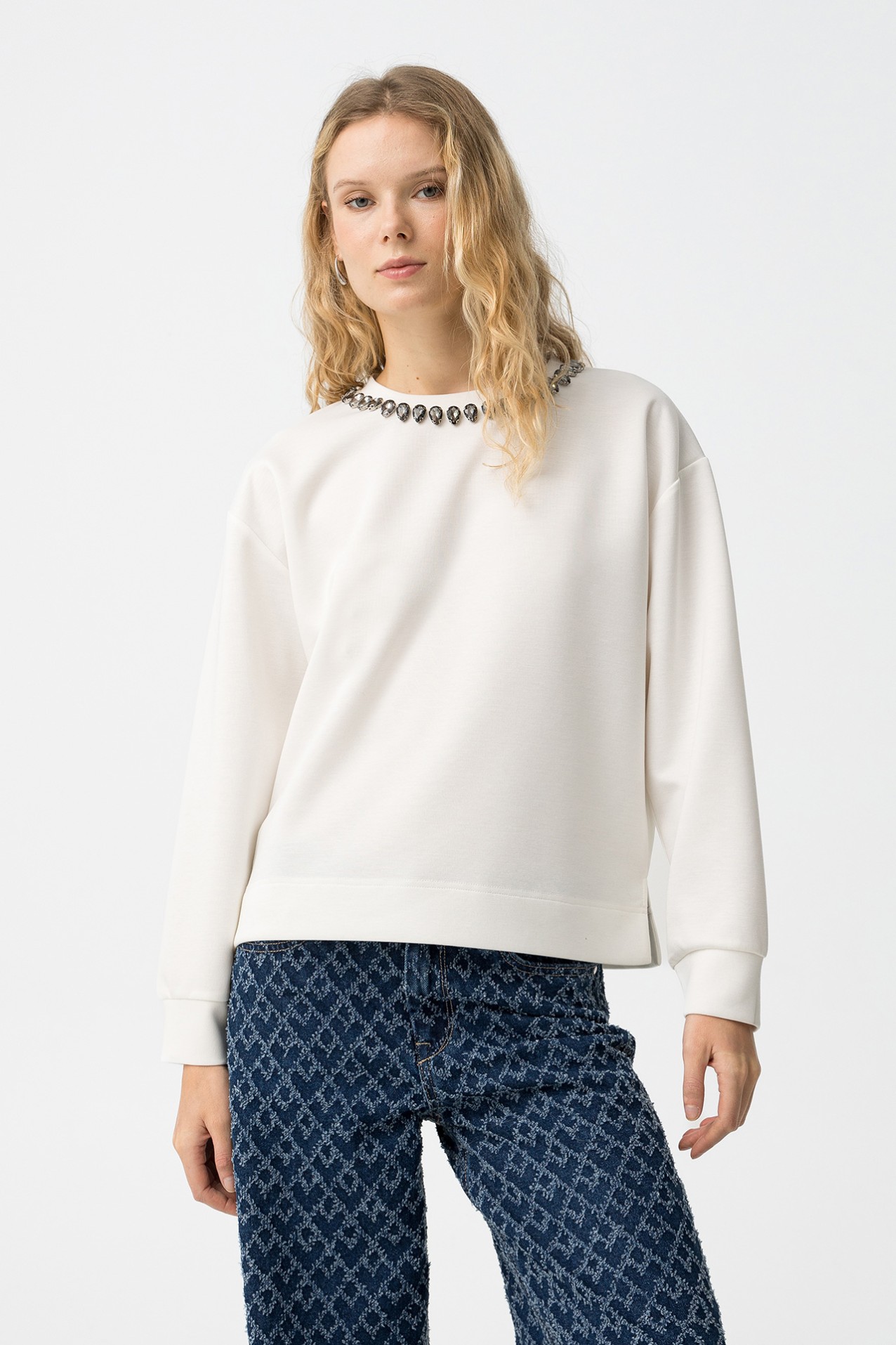 White Sweatshirt with Sparkle