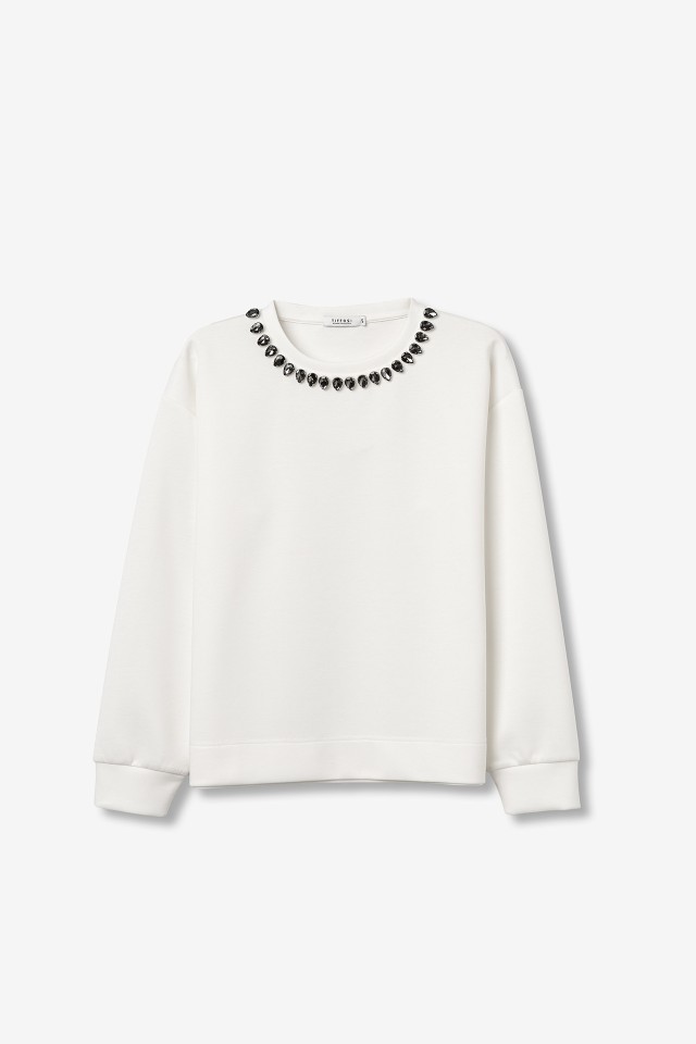 Sweatshirt com Detalhe Brilhante Sweatshirt com Detalhe Brilhante