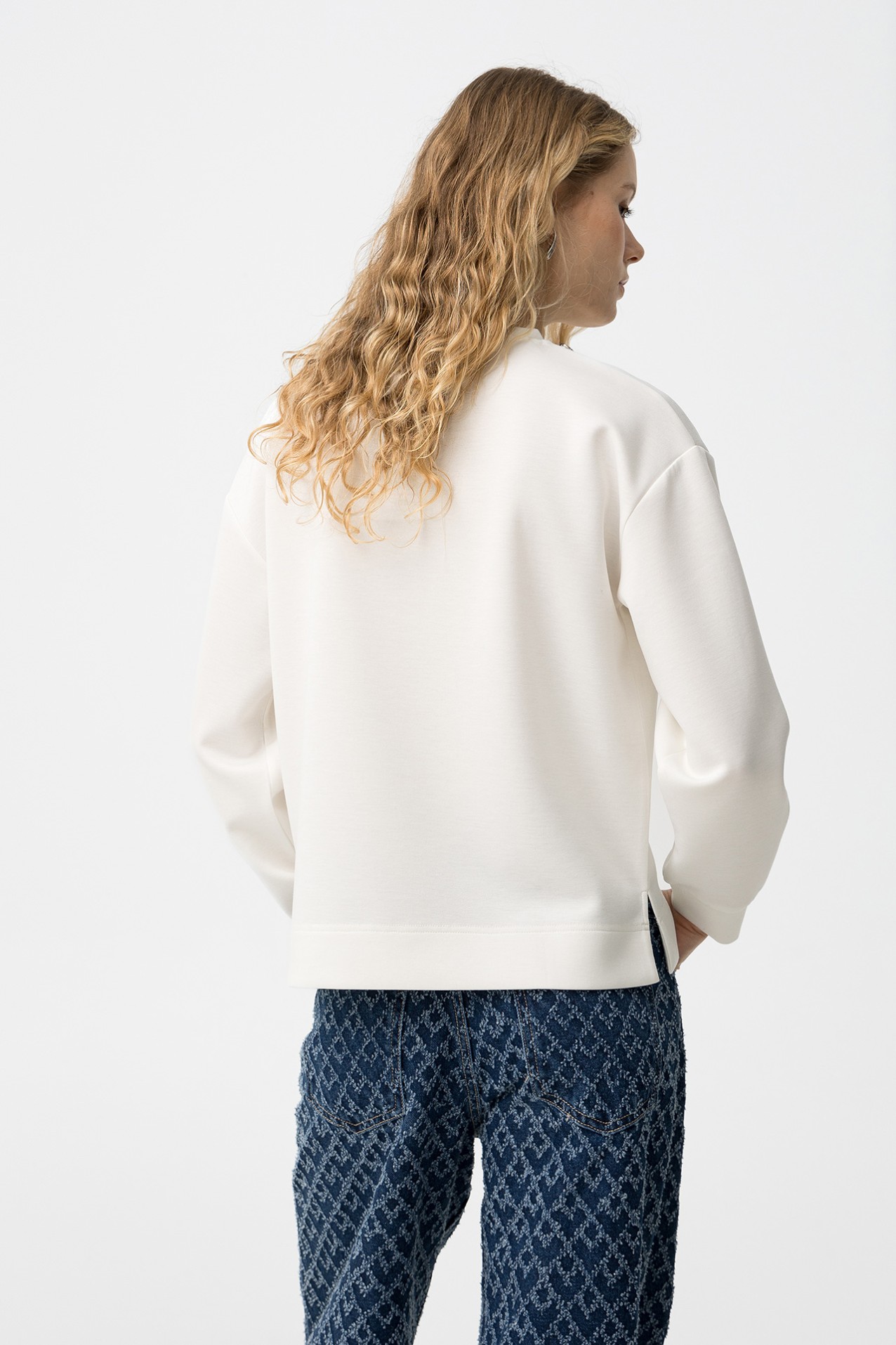 White Sweatshirt with Sparkle