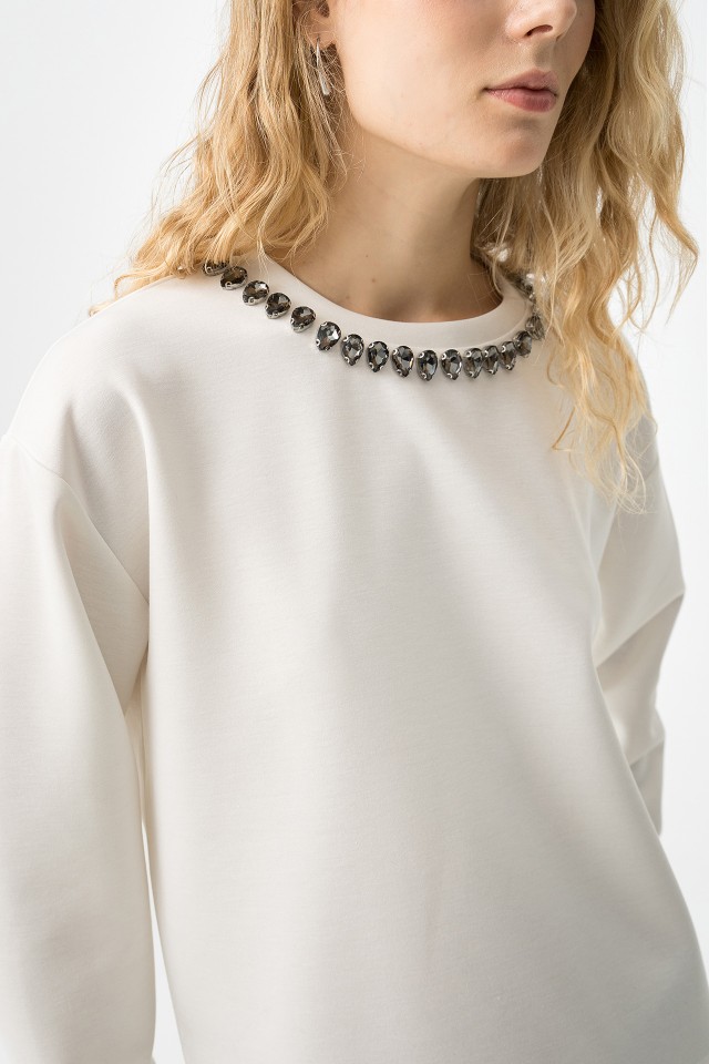 Sweatshirt com Detalhe Brilhante