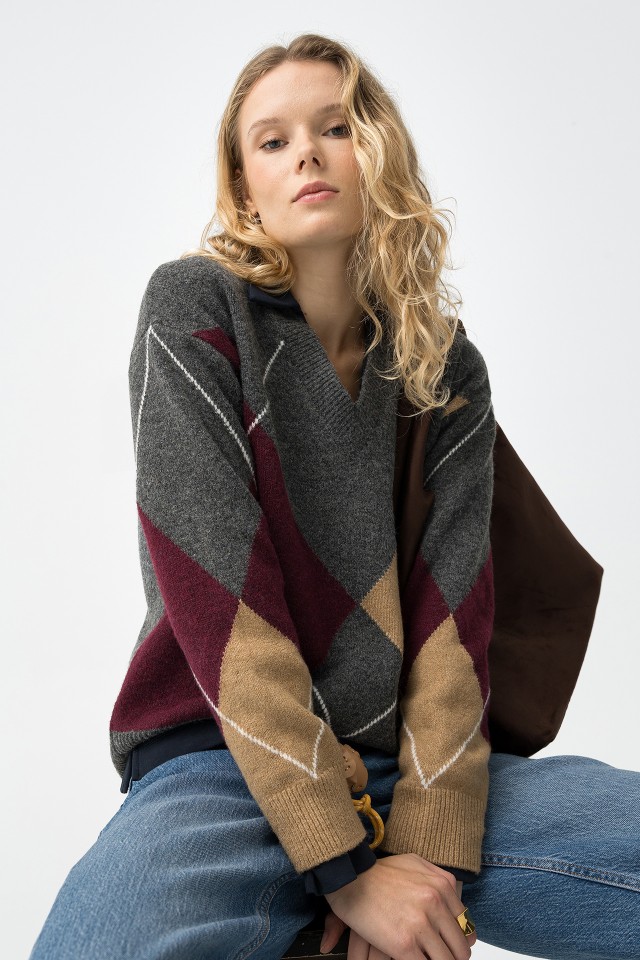 Camisola Tricotada Argyle