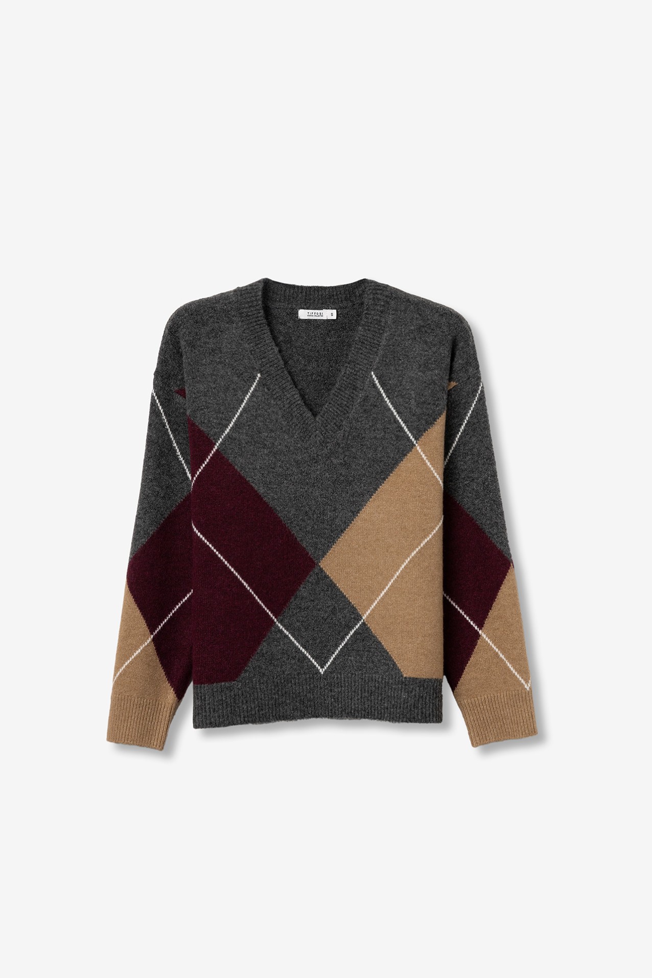 Gray Argyle Sweater