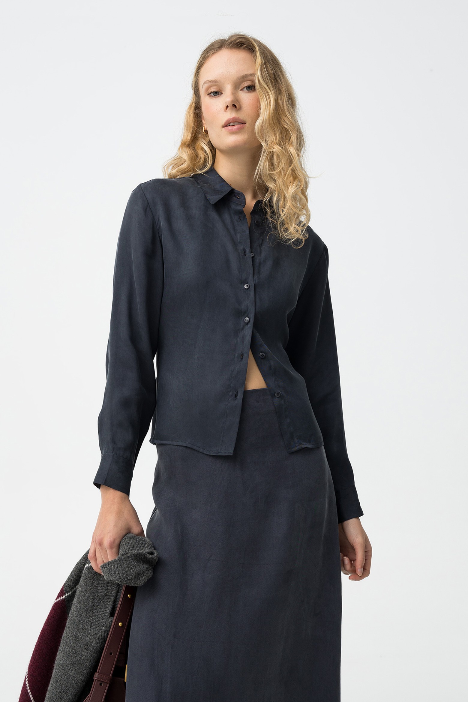 Dark Blue Long Sleeve Shirt