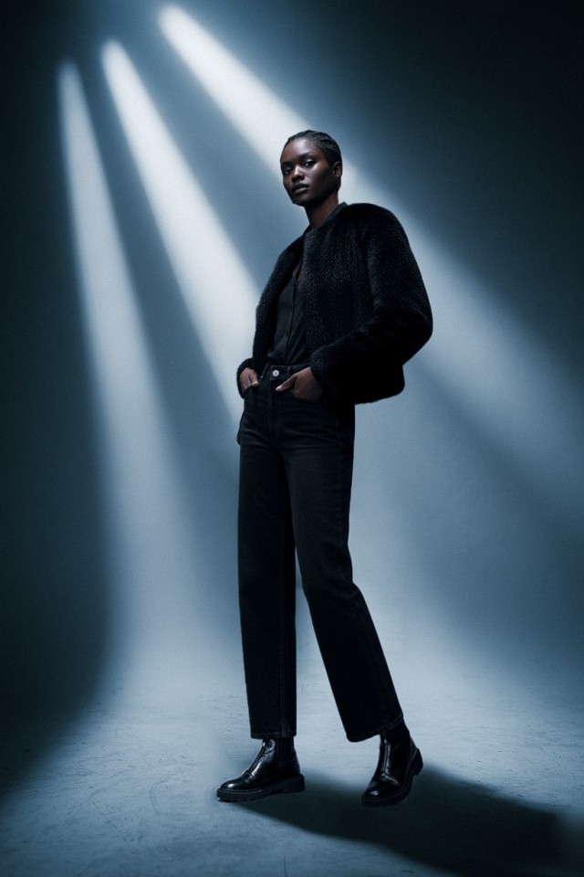 Jeans Bonnye Wide Leg Brilhante