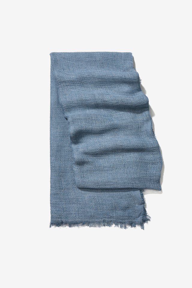 Blue Textured Scarf