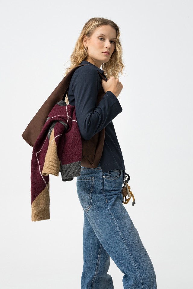 Camiseta Manga Larga Azul