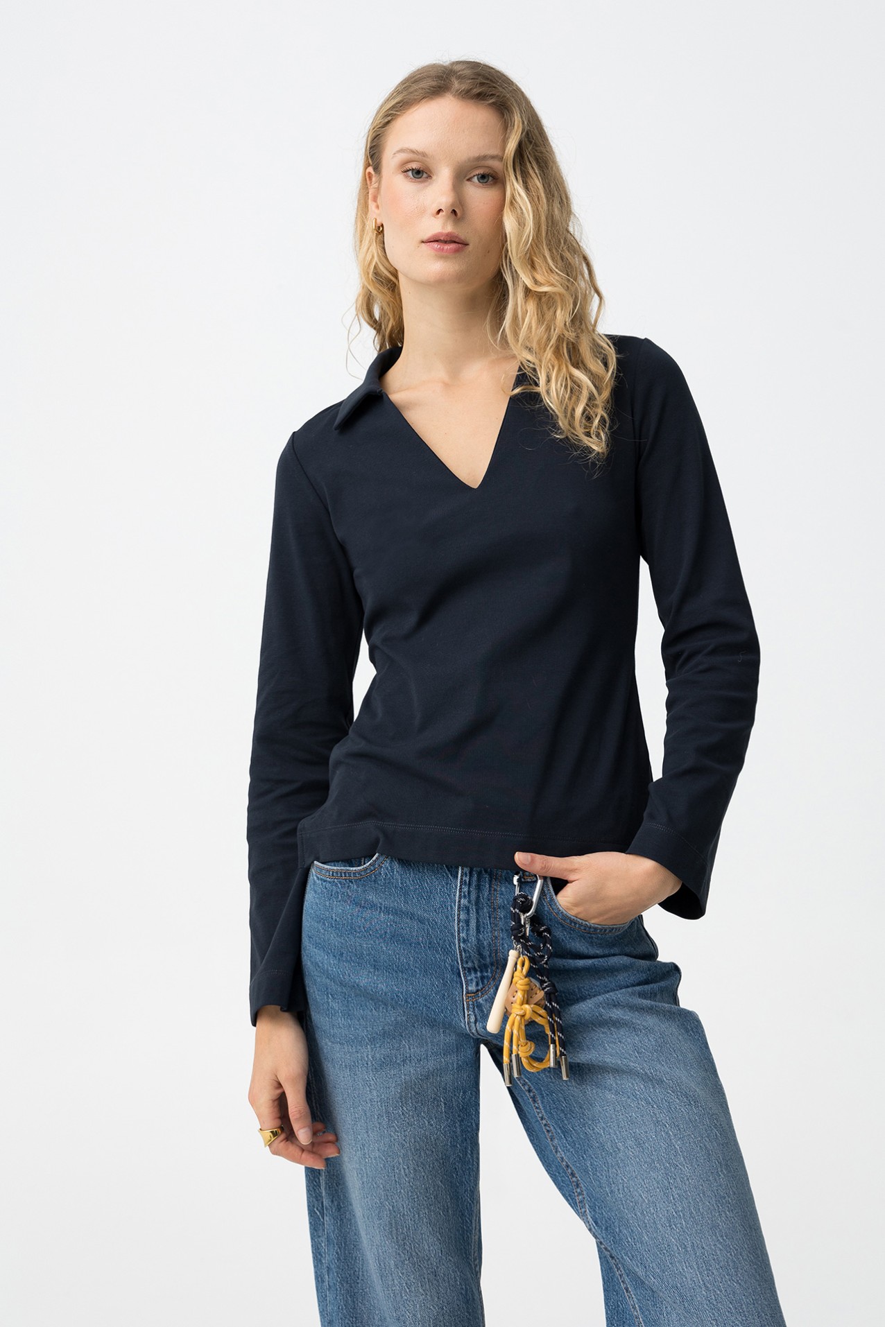 Camiseta Manga Larga Azul