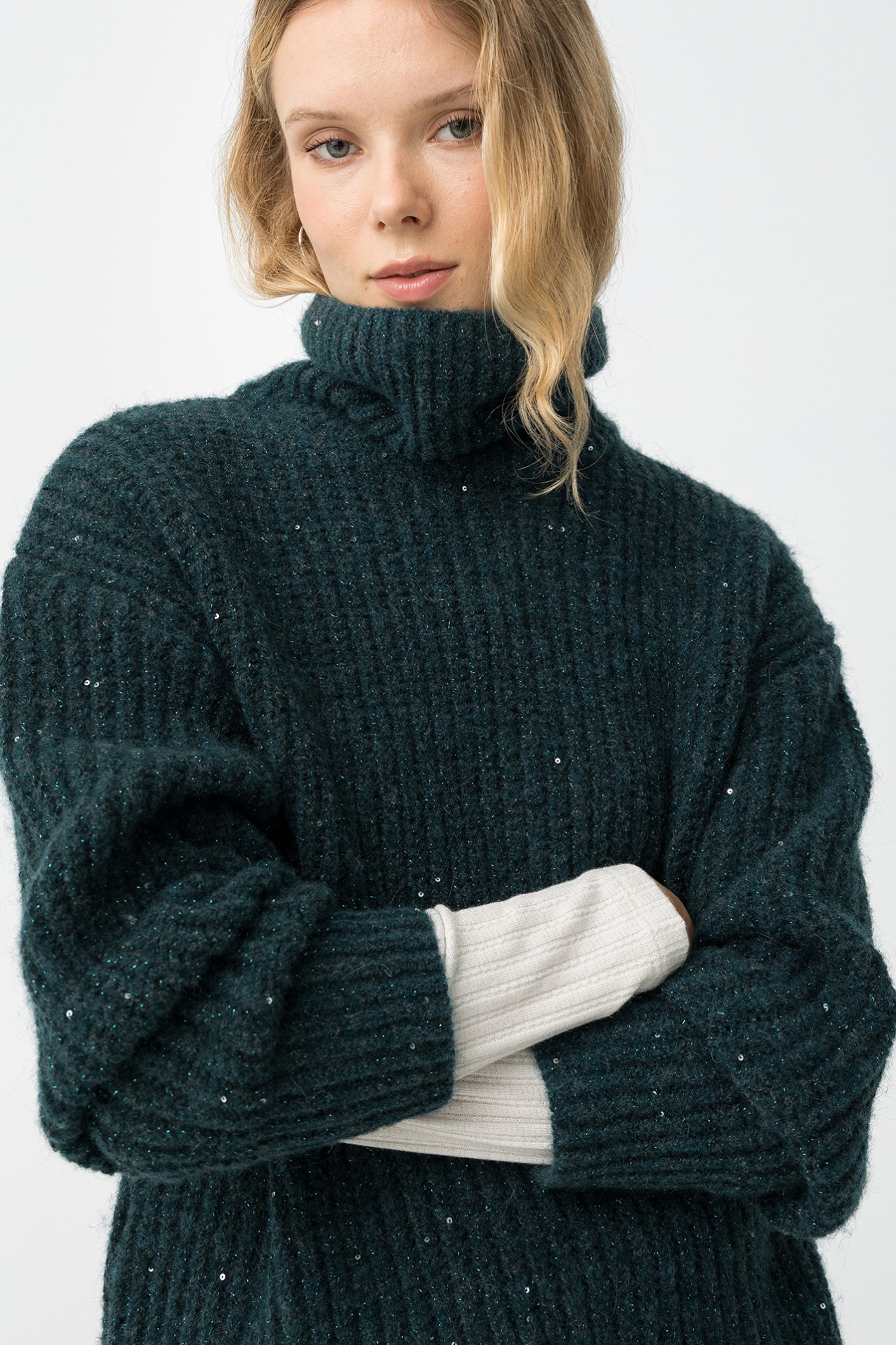 Dark Green Knit Sweater