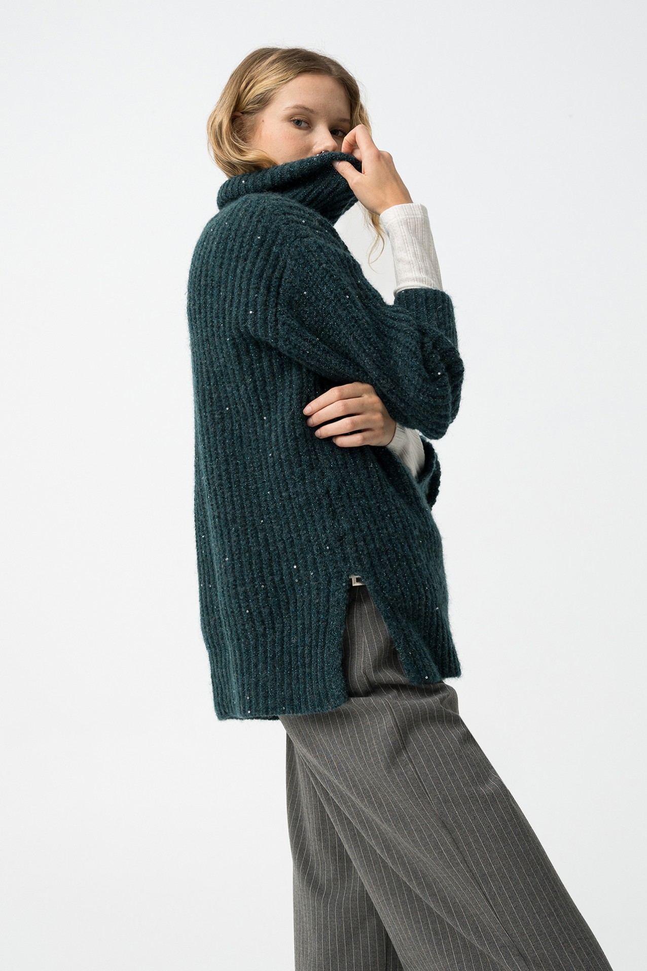 Dark Green Knit Sweater