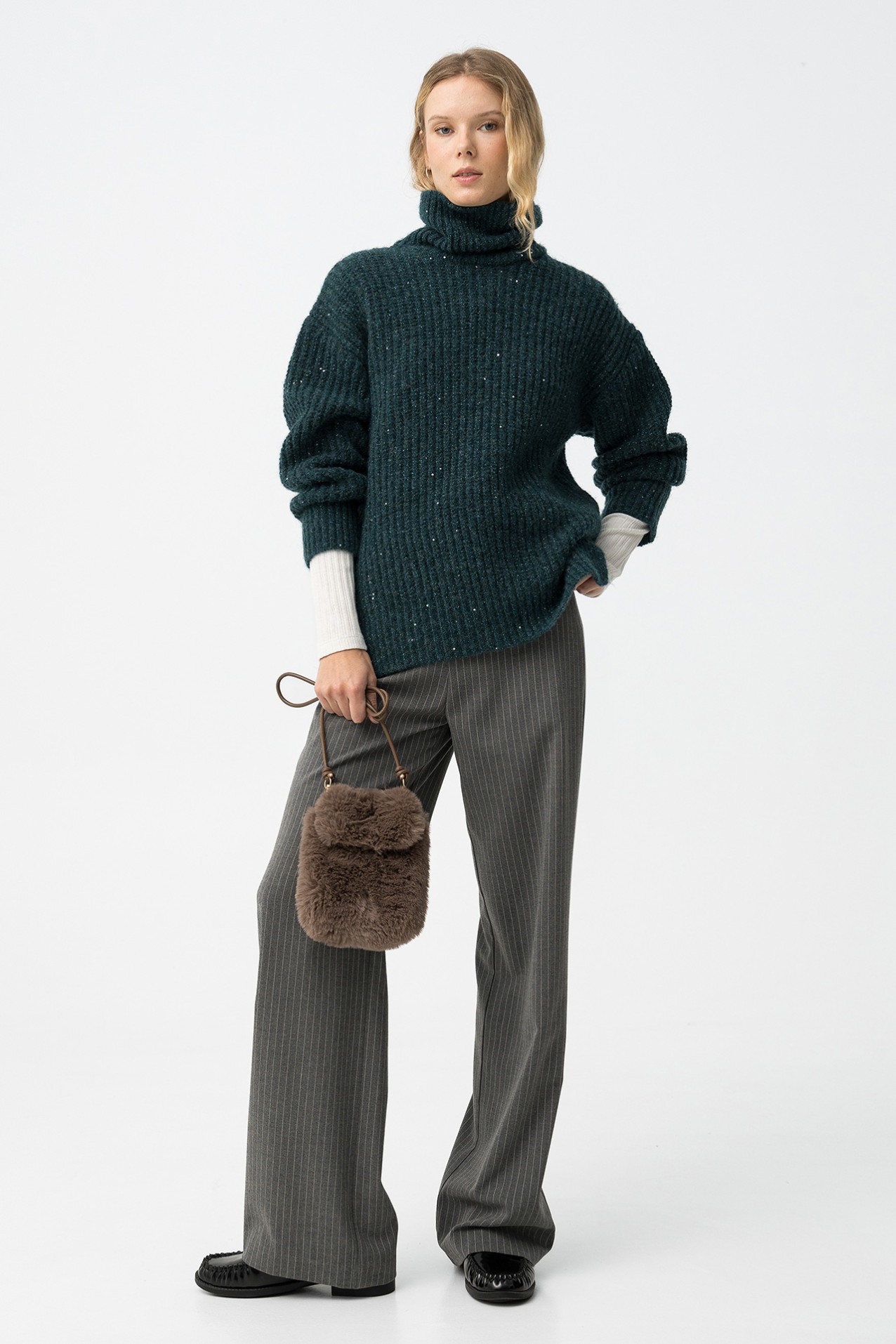 Dark Green Knit Sweater