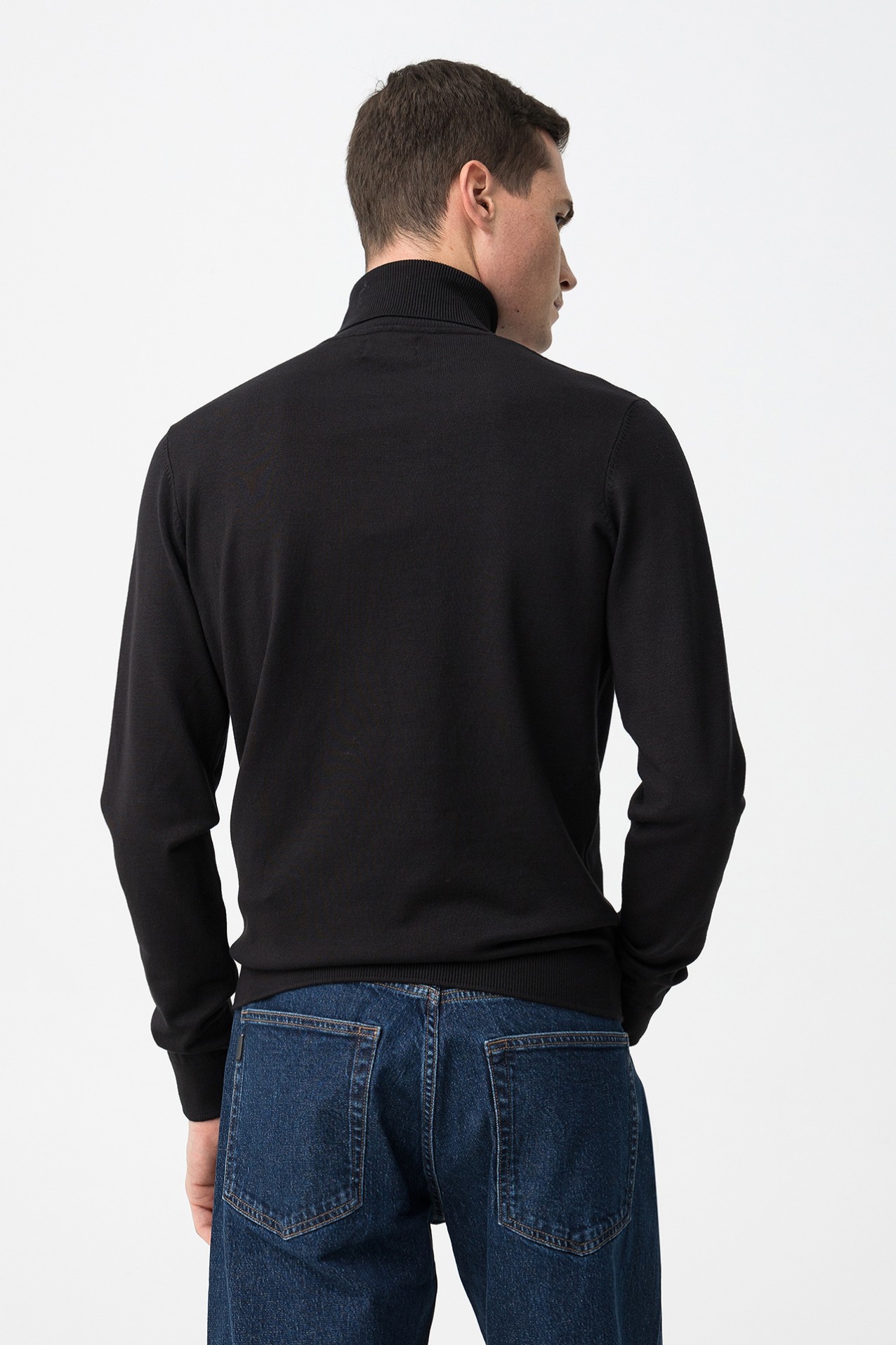 Slim Black Turtleneck Sweater