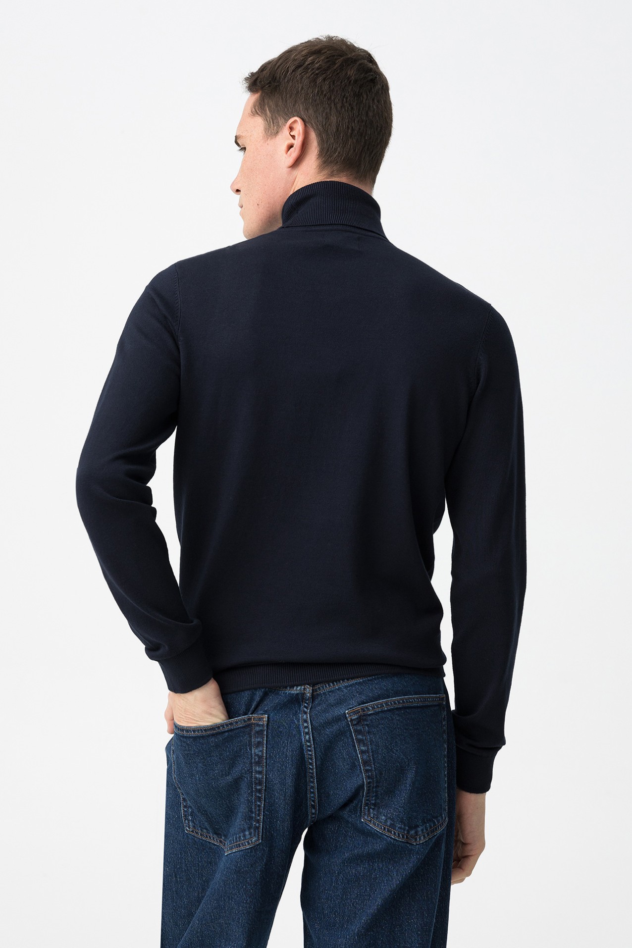Navy Slim Knit Sweater