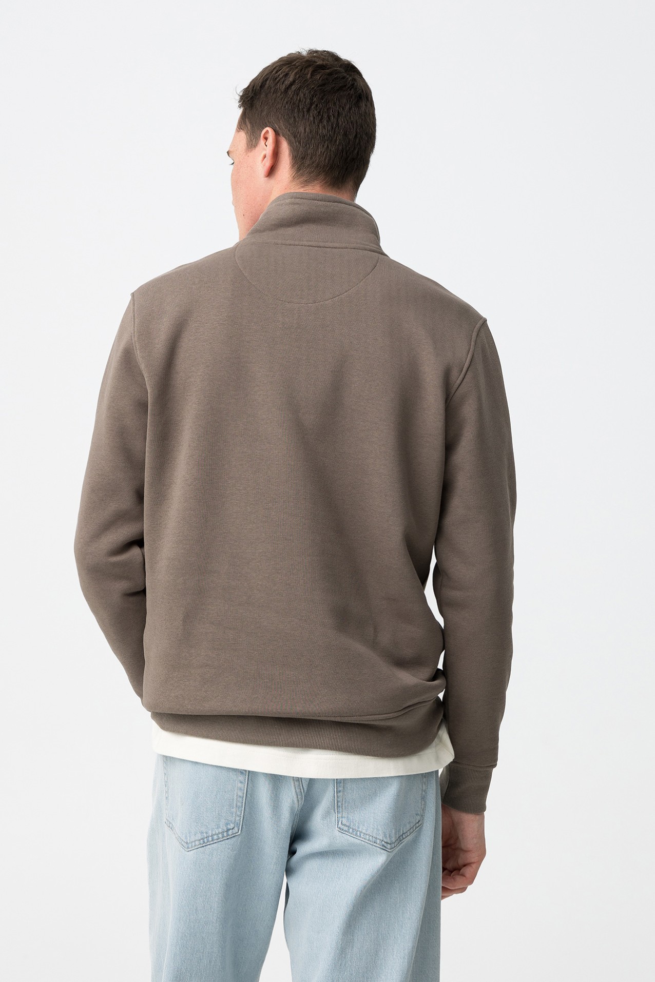 Sudadera Marrn con Cremallera