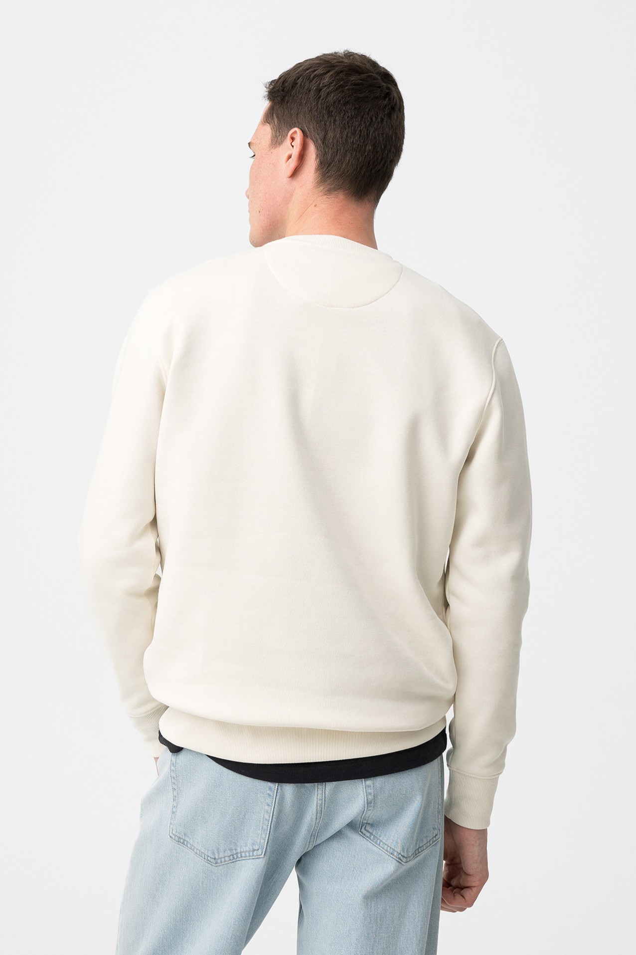 Beige Sweatshirt with Logo