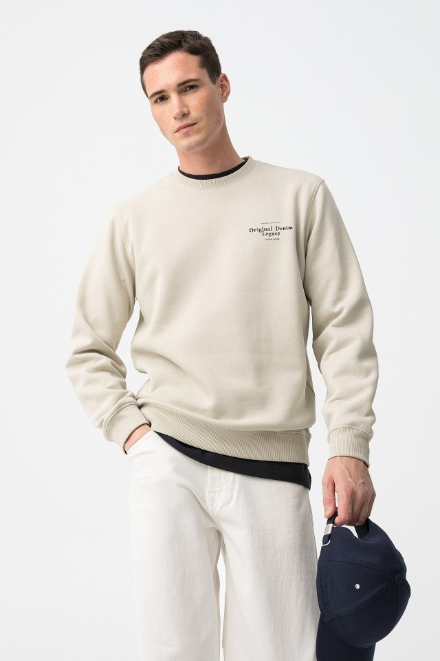 Sweatshirt Bege Casual