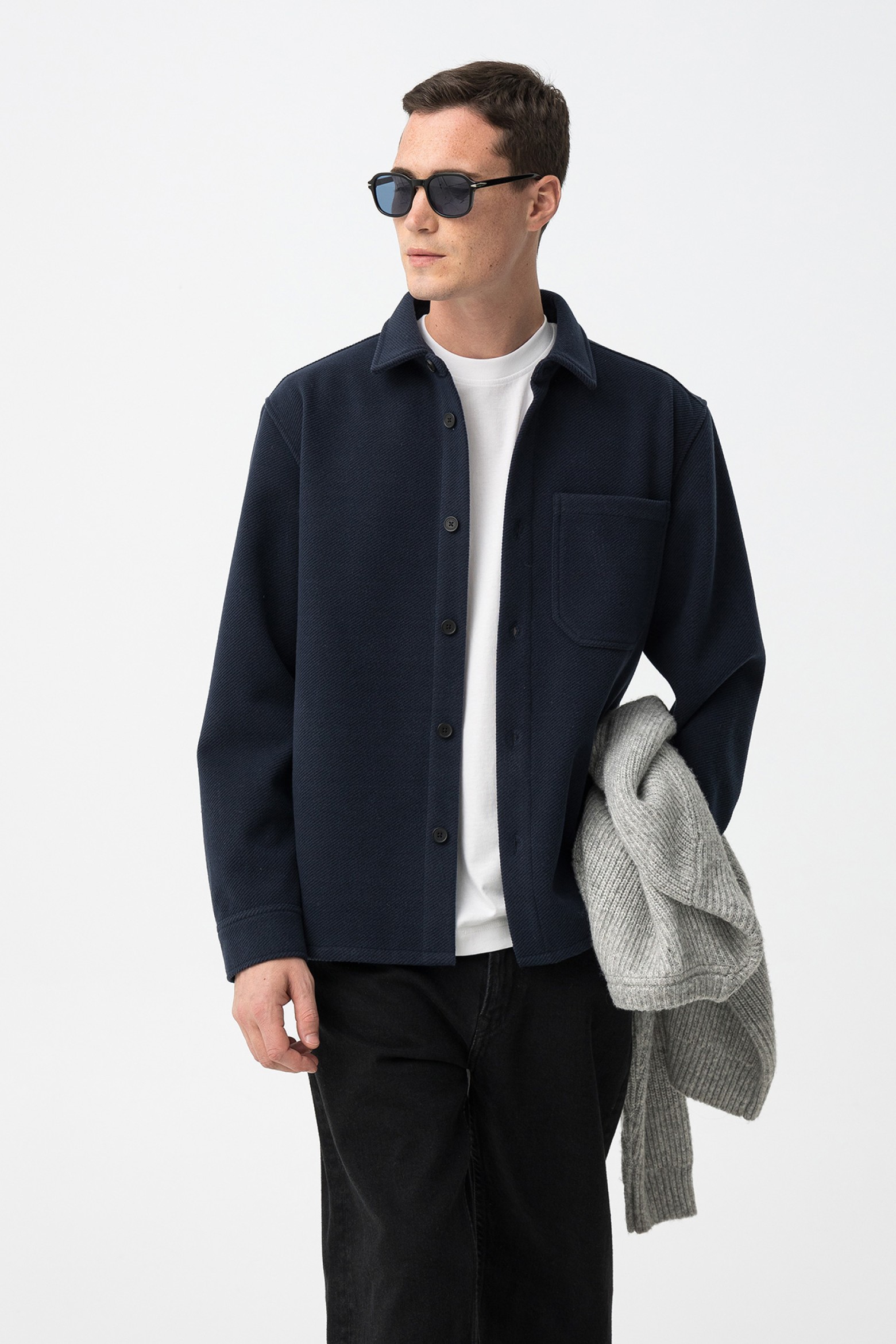 Camisa Relaxed Azul Escuro