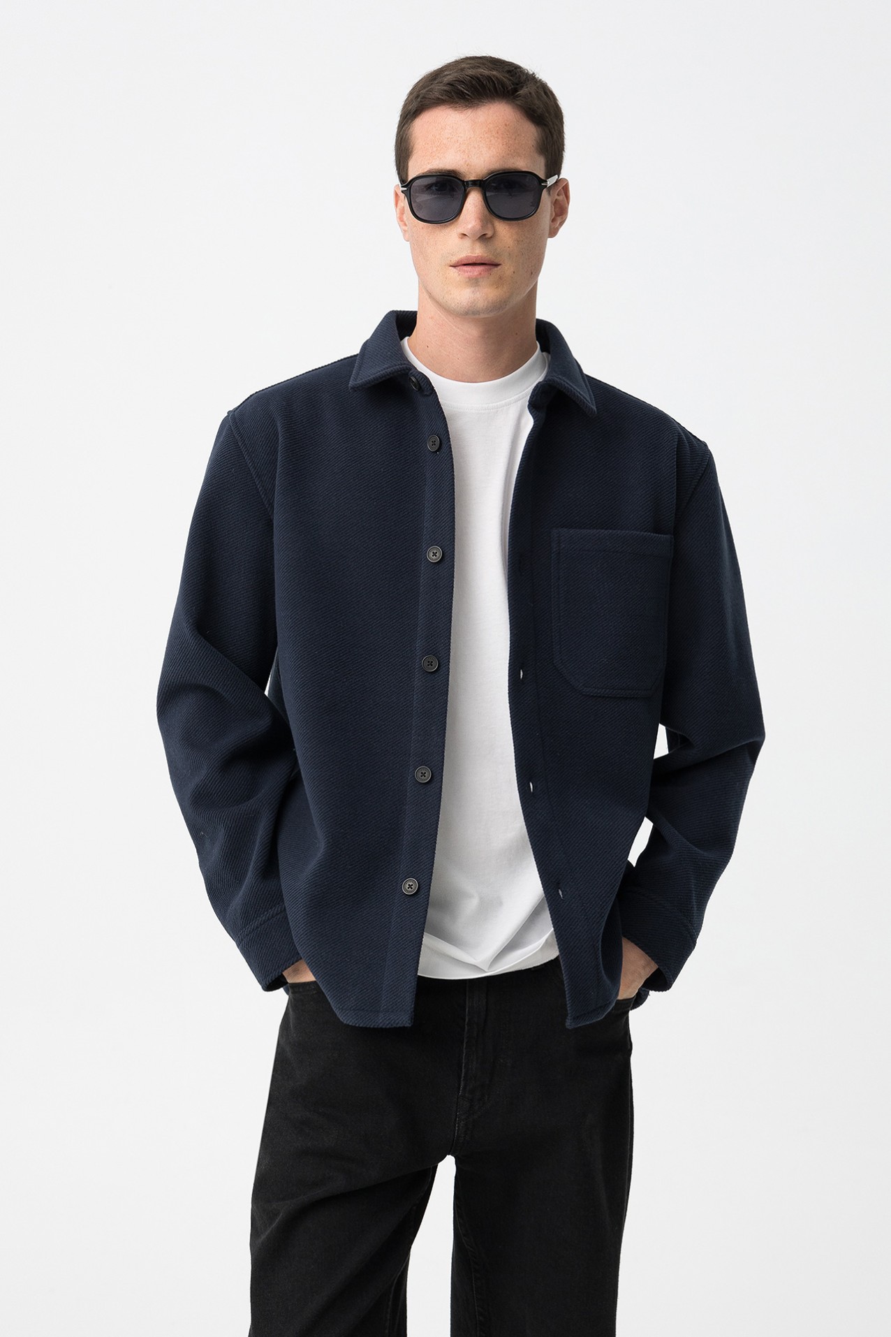 Camisa Relaxed Azul Escuro