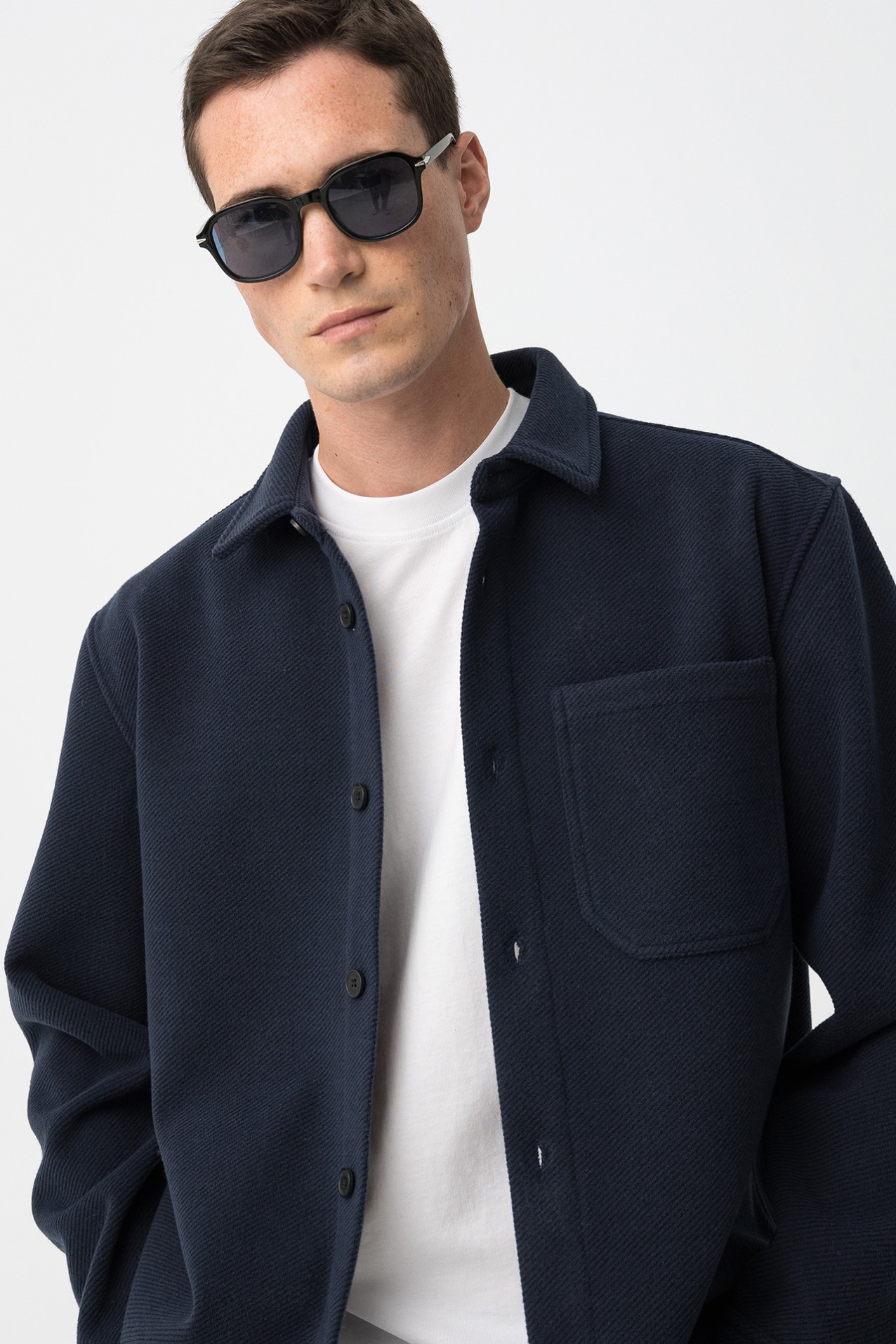 Camisa Relaxed Azul Escuro