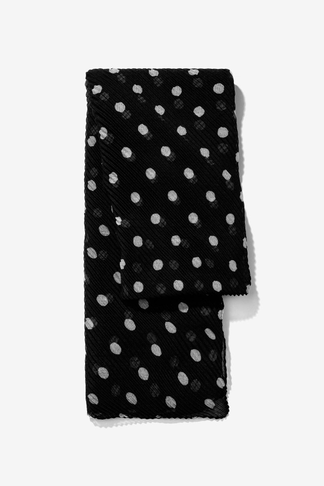 Black Polka Dot Scarf