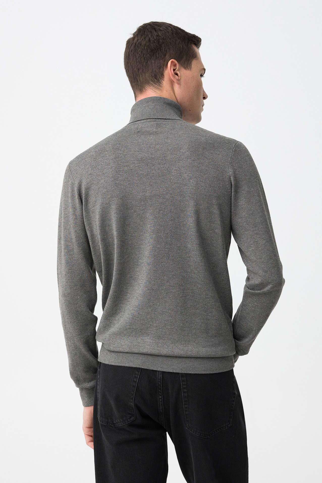 Camiseta gris melange slim