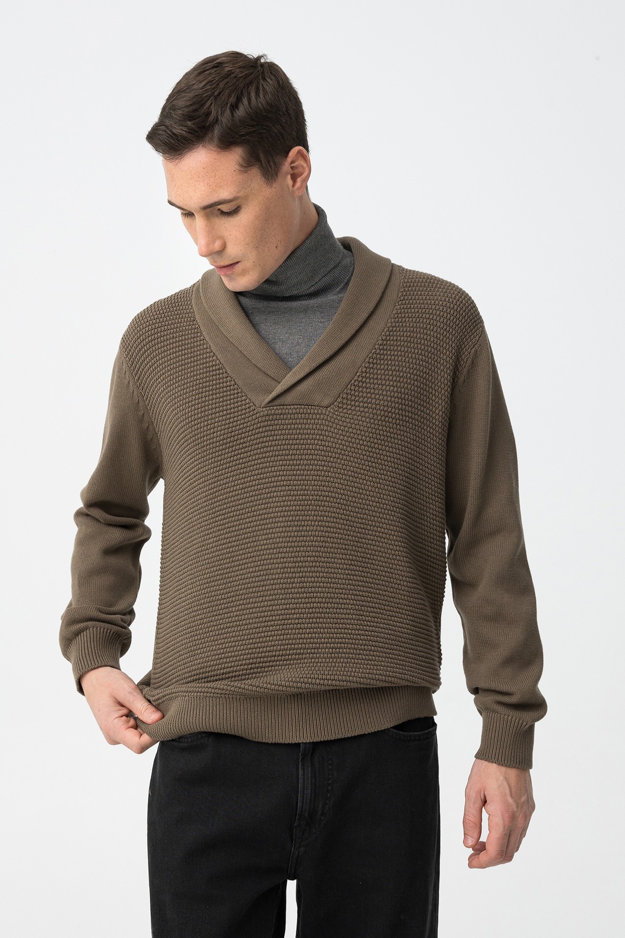 Brown Knitted Sweater