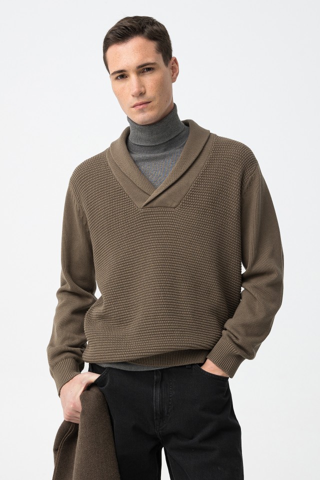 Brown Knitted Sweater