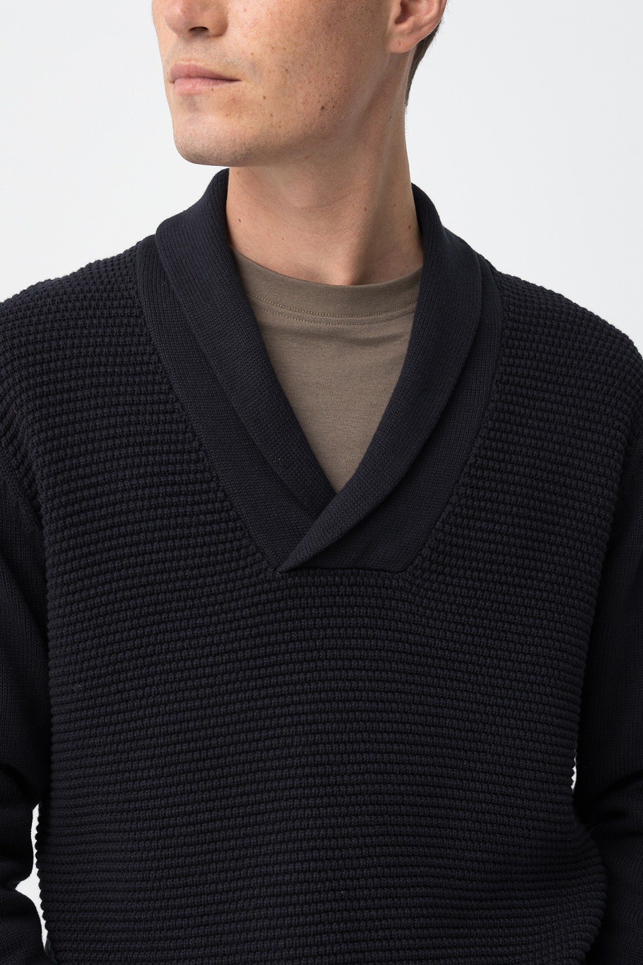 Navy V-Neck Sweater