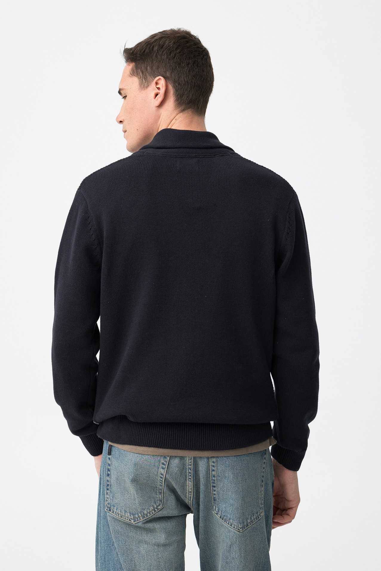 Navy V-Neck Sweater