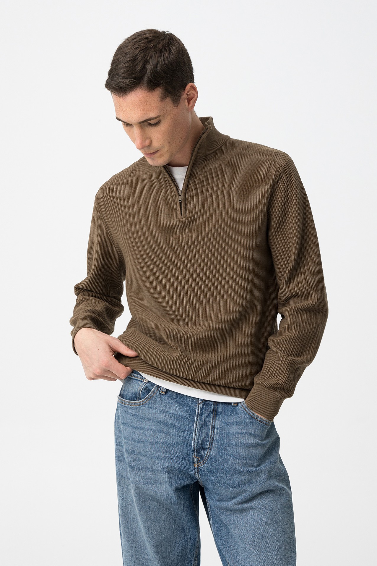 Camisola Tricotada Castanha