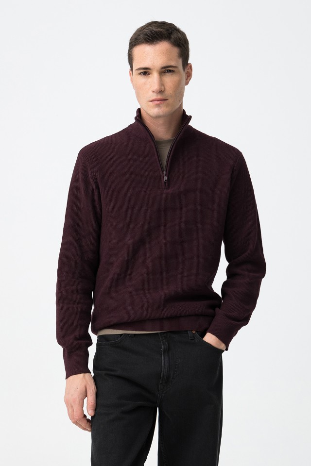 Burgundy Knit Sweater