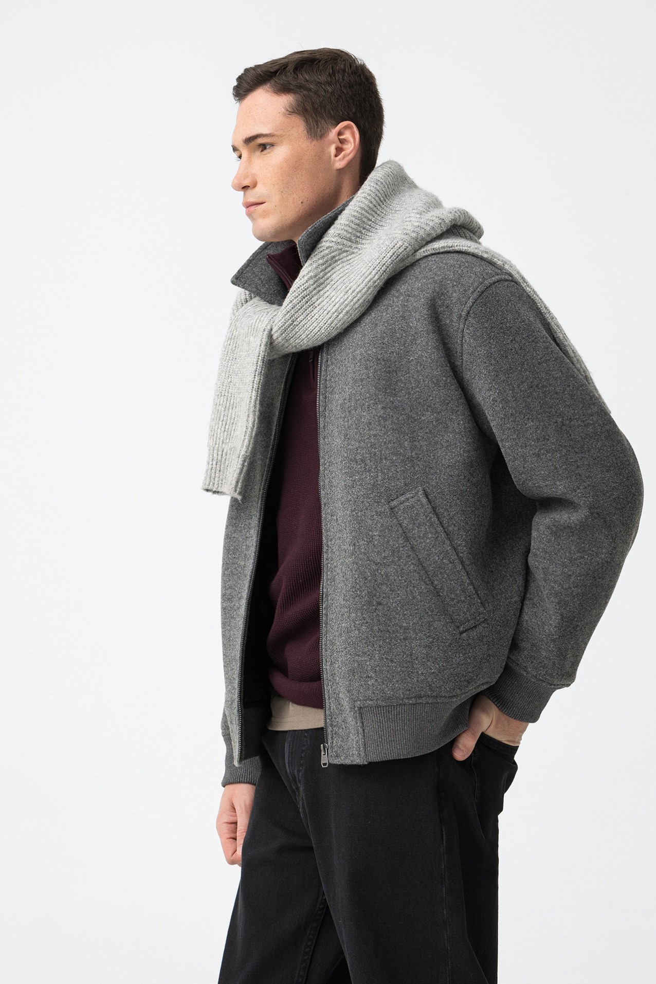 Textured Regular Fit Jacket