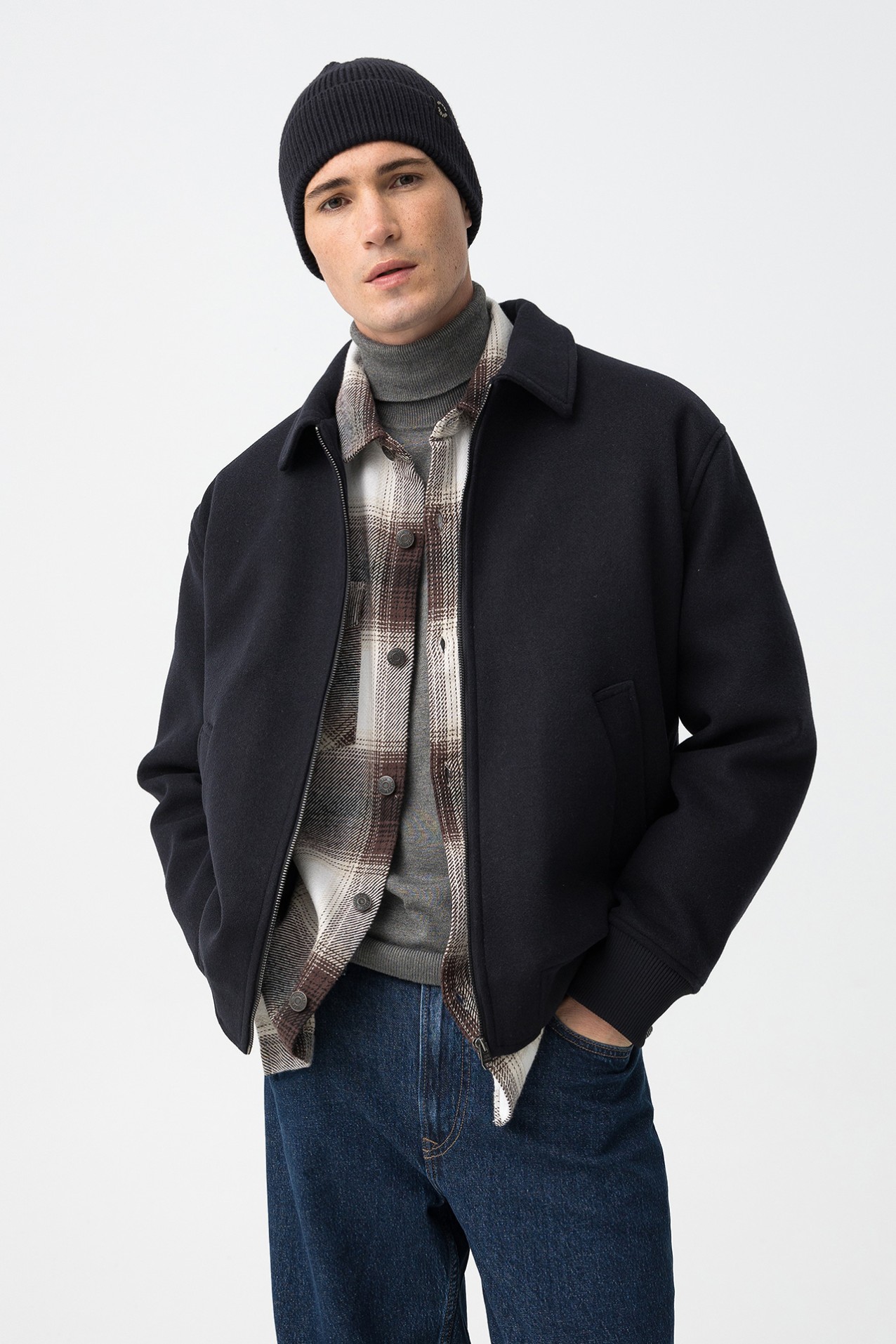 Textured Regular Fit Jacket