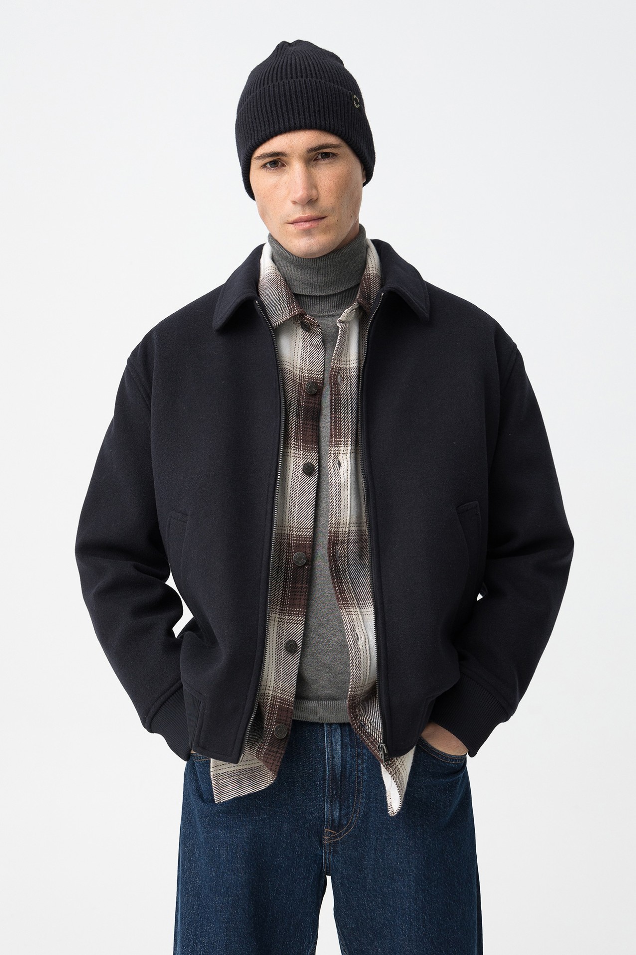 Textured Regular Fit Jacket