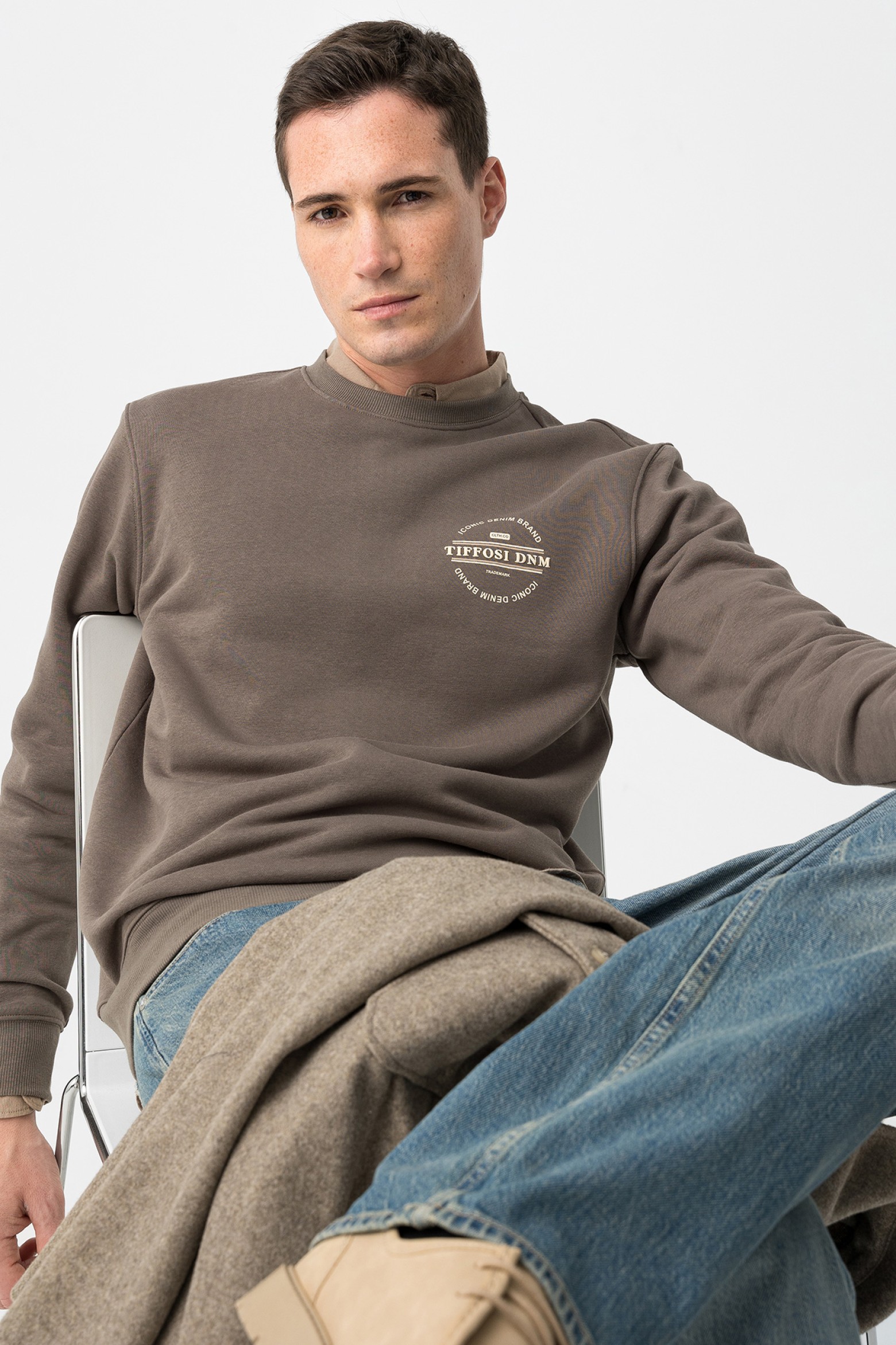 Sweatshirt Castanho Casual