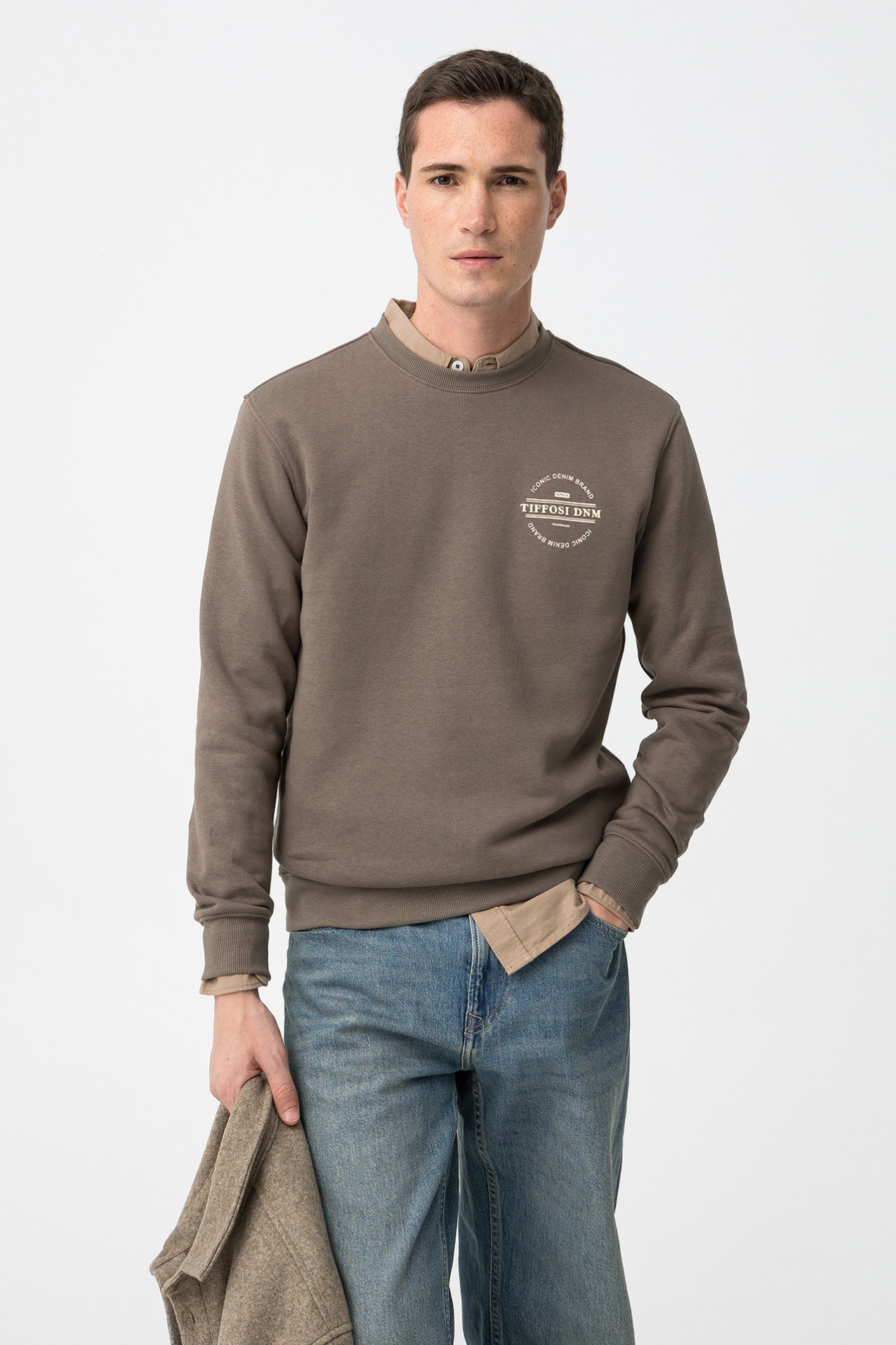 Sweatshirt Castanho Casual