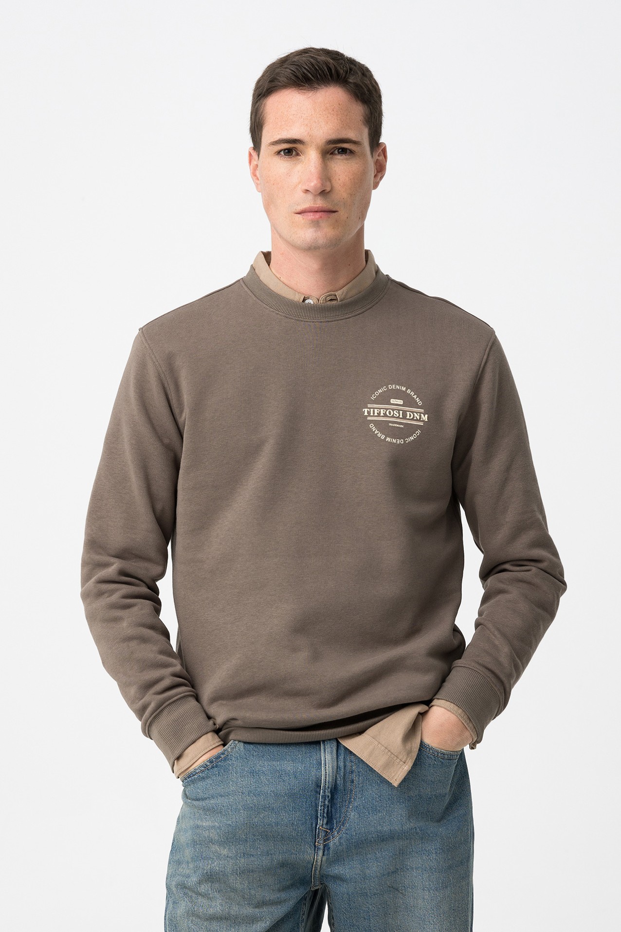 Sweatshirt Castanho Casual